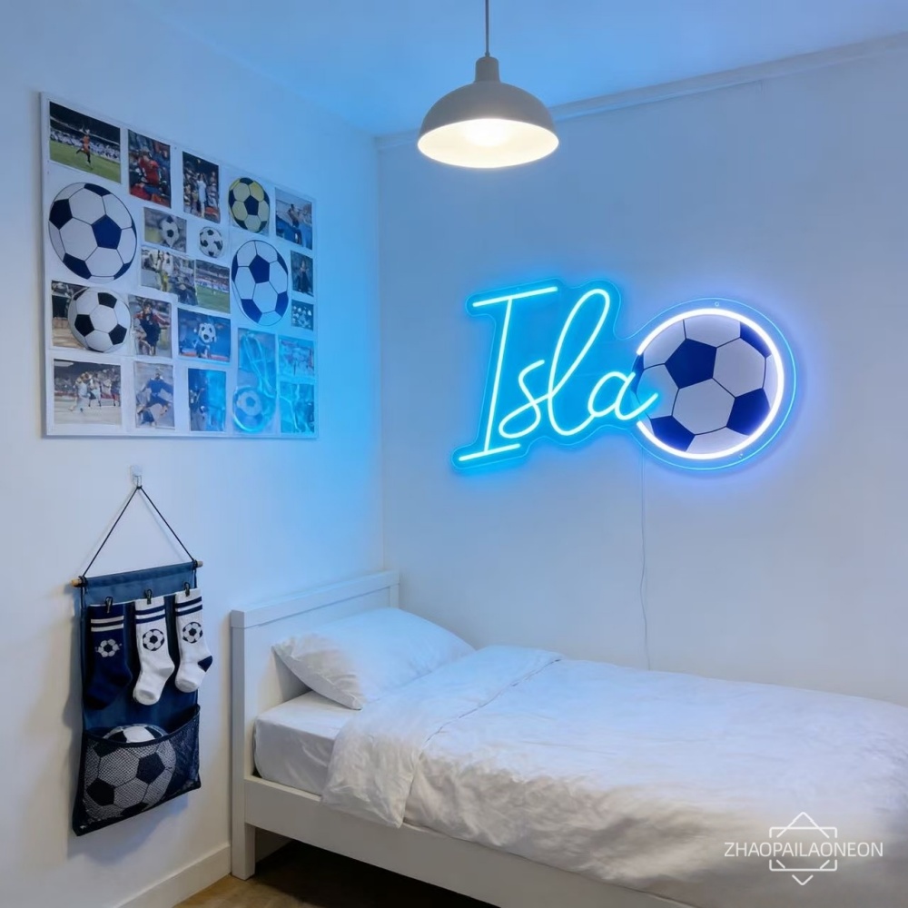 Commercial Wall Printing - مخصص النيون اسم مصباح ليد كرة