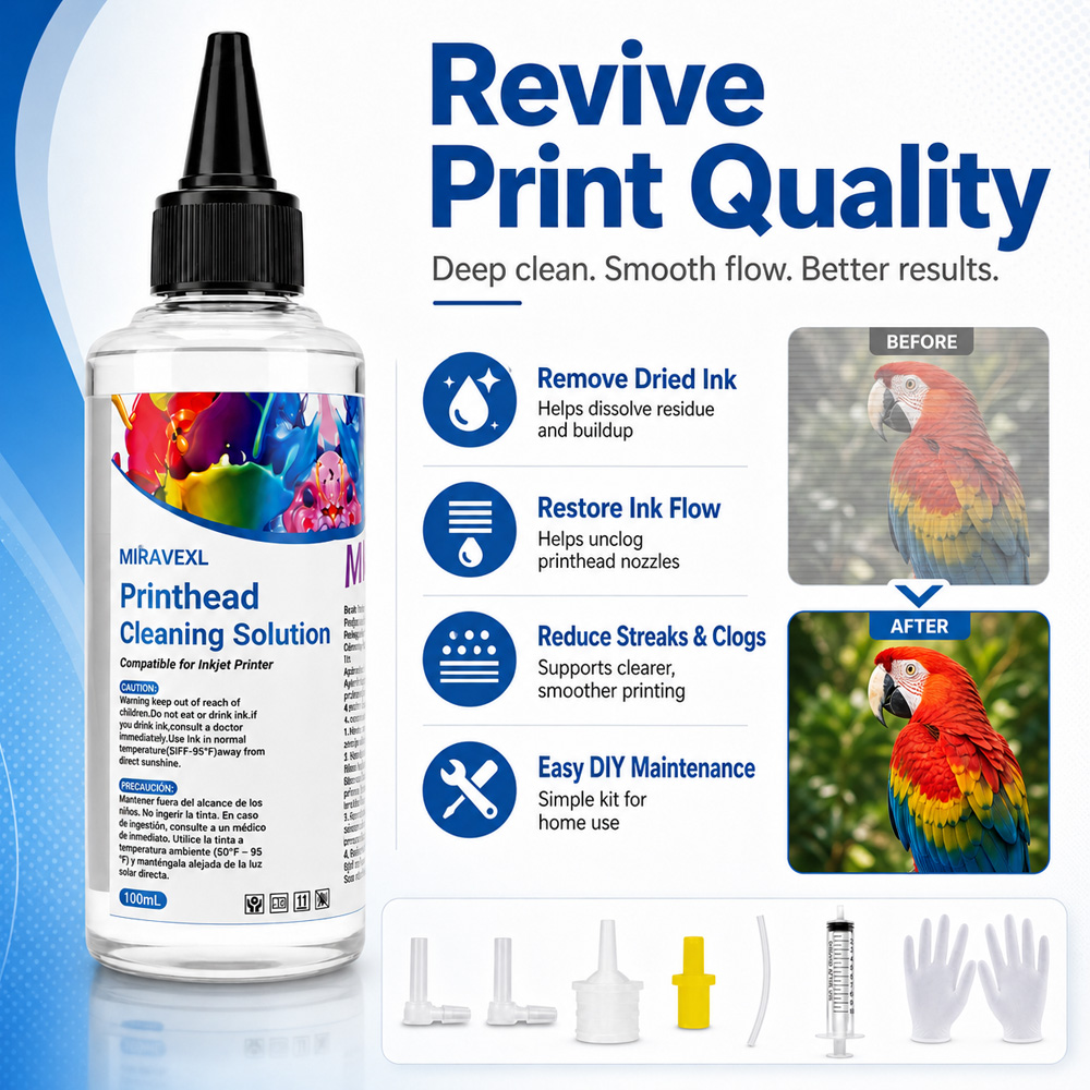 محلول تنظيف رأس الطباعة MIRAVE - مراجعة Sublimation Ink 100Ml وسعره