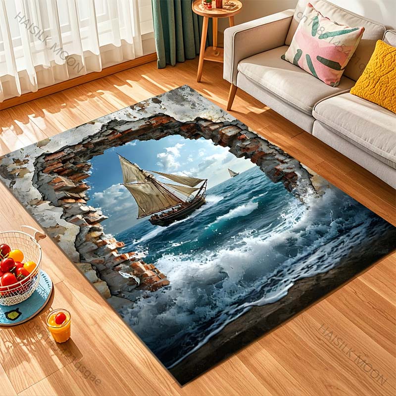 سجادة مطبوعة على شكل سفينة شرا - مراجعة Commercial Wall Printing وسعره