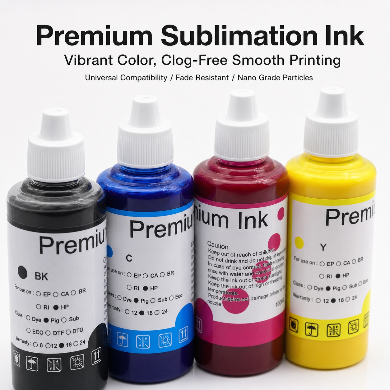 حبر التسامي مع طلاء لطابعات إب - مراجعة Sublimation Ink 100Ml وسعره