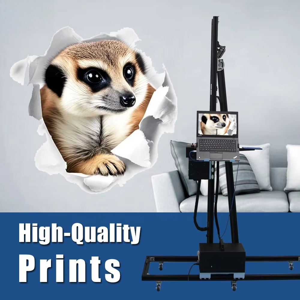 آلة طباعة الحائط العمودية ثلاث - مراجعة Commercial Wall Printing Machine وسعره